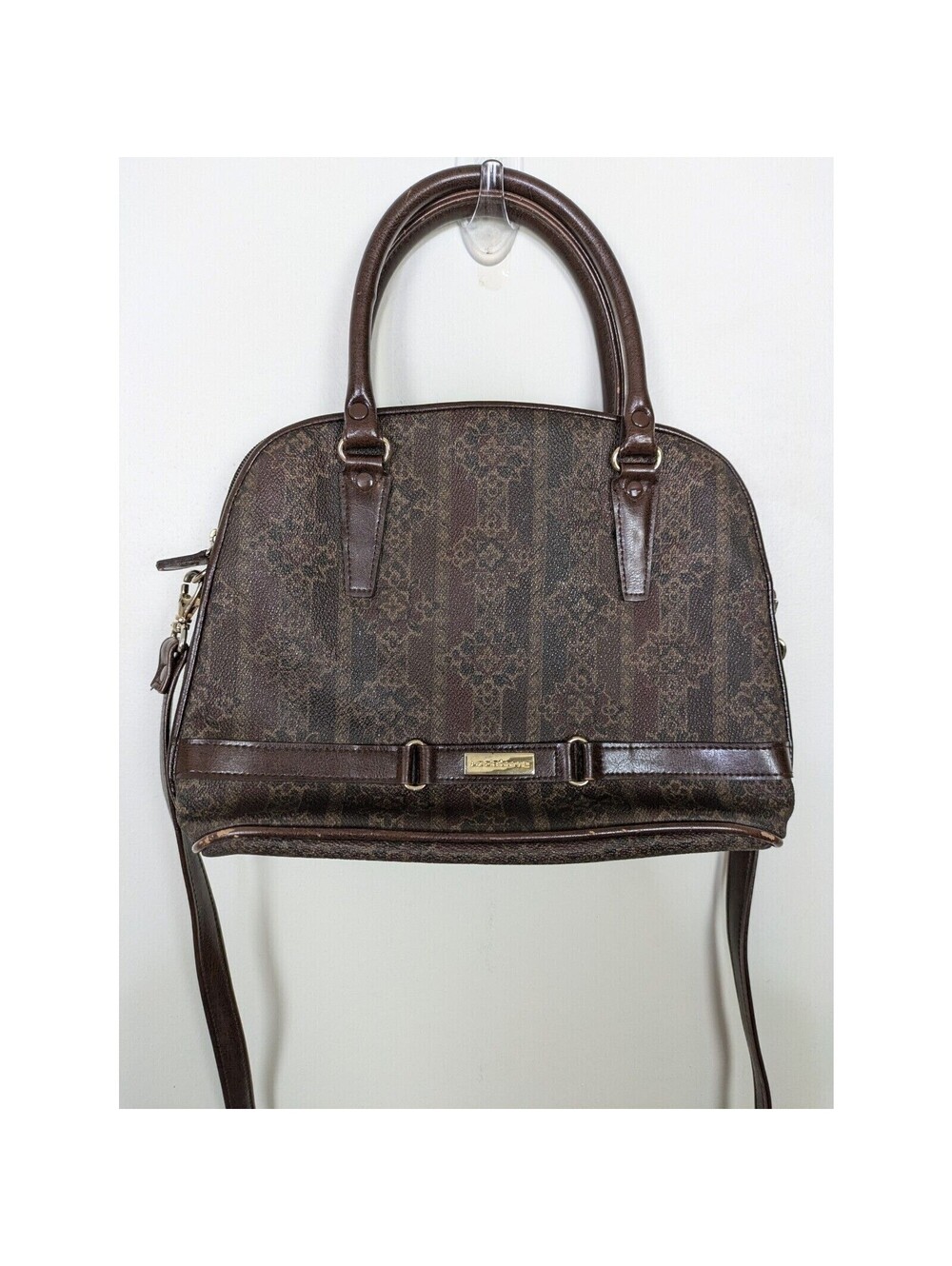 Liz Claiborne Vintage Faux Leather Purse Patterned 12x9 Hand Bag Crossbody